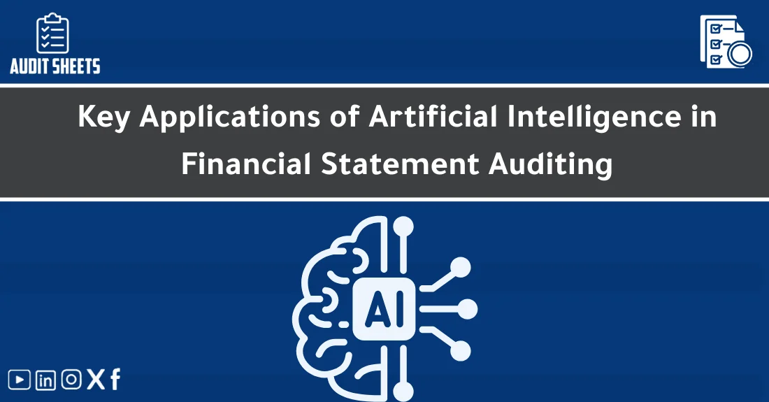 صورة توضيحية تحتوي على عنوان المقال حول : " Top AI for Financial Statements in Audits" مع عنصر بصري معبر