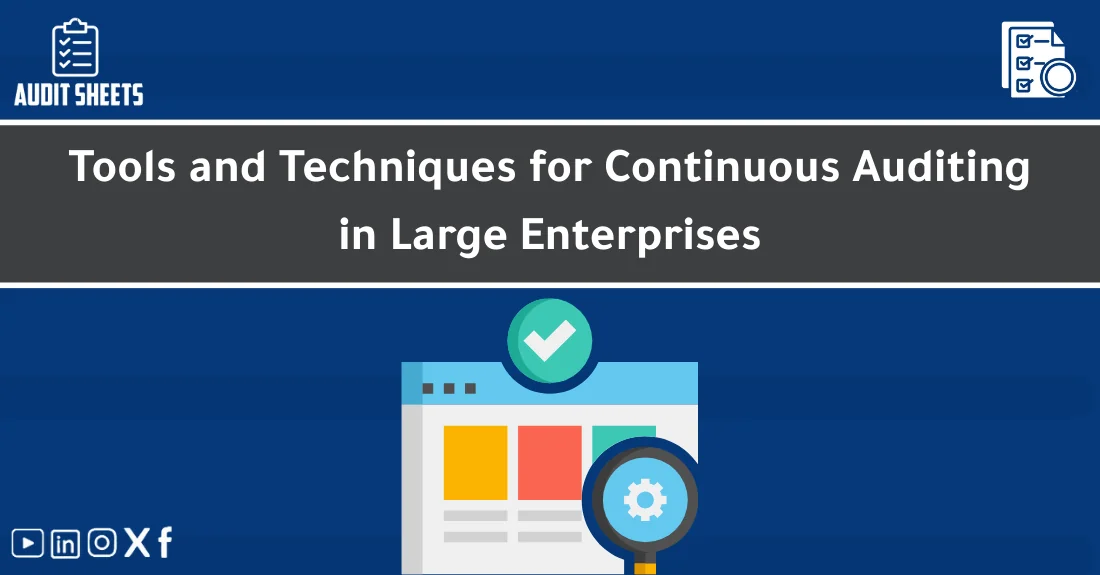 صورة تحتوي على عنوان المقال حول: " Top Continuous Audit Tools for Enterprises" مع عنصر بصري معبر