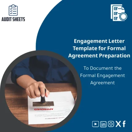 Engagement Letter template in a clean professional layout showing key audit engagement terms with editable fields ready for completion.