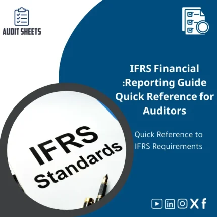 IFRS financial reporting guide in a professional formatted template from Audit Sheets displayed as a structured reference for auditors.