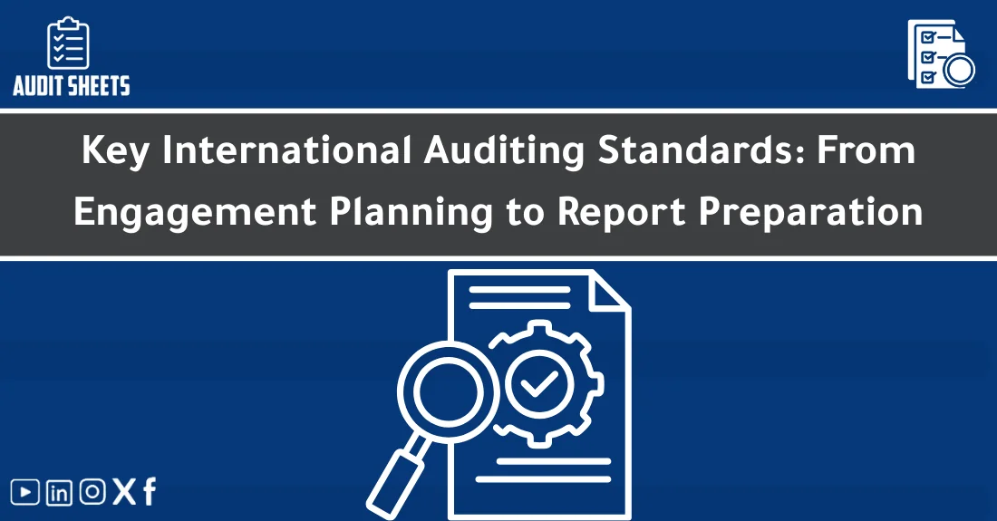 صورة توضيحية تحتوي على عنوان المقال حول : " Master International Auditing Standards Guide" مع عنصر بصري معبر