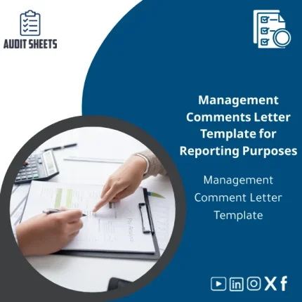 Management Comments Letter Template in a clean professional layout with ready fields to record auditor comments and communicate them to management.