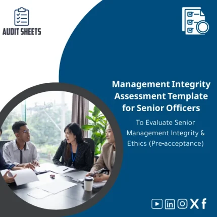 Management integrity assessment template in a structured