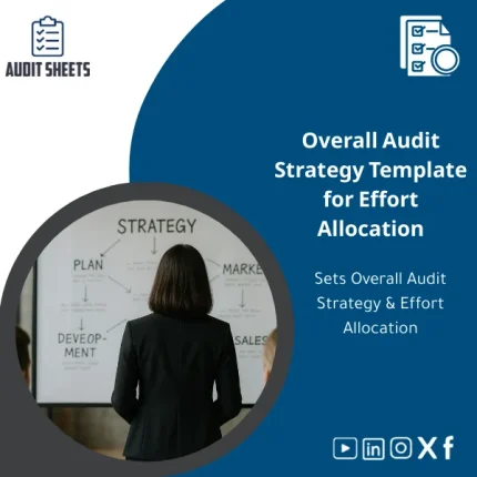 Overall Audit Strategy template displayed as a structured planning worksheet showing audit phases and effort allocation for each phase.