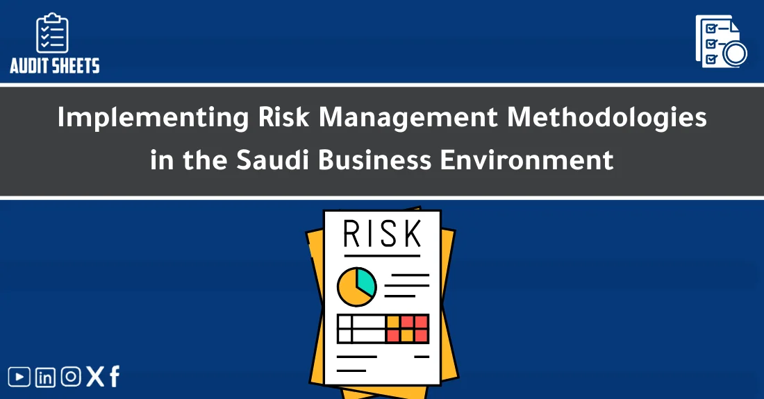صورة توضيحية تحتوي على عنوان المقال حول : " Effective Risk Management in Saudi Arabia" مع عنصر بصري معبر