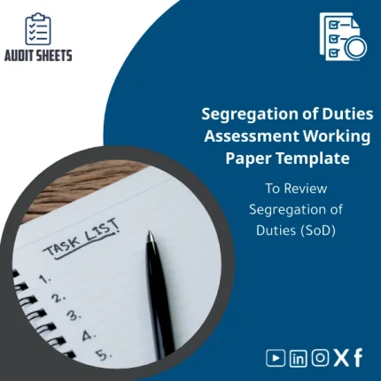 Professional Segregation of Duties assessment working paper in editable format