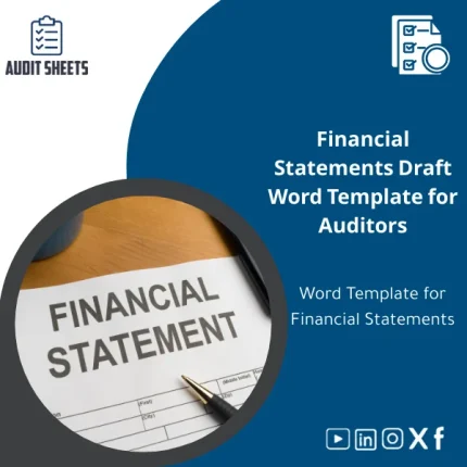 Financial statements draft Word template displayed as a structured Word file with formatted sections and notes ready for auditors to edit.